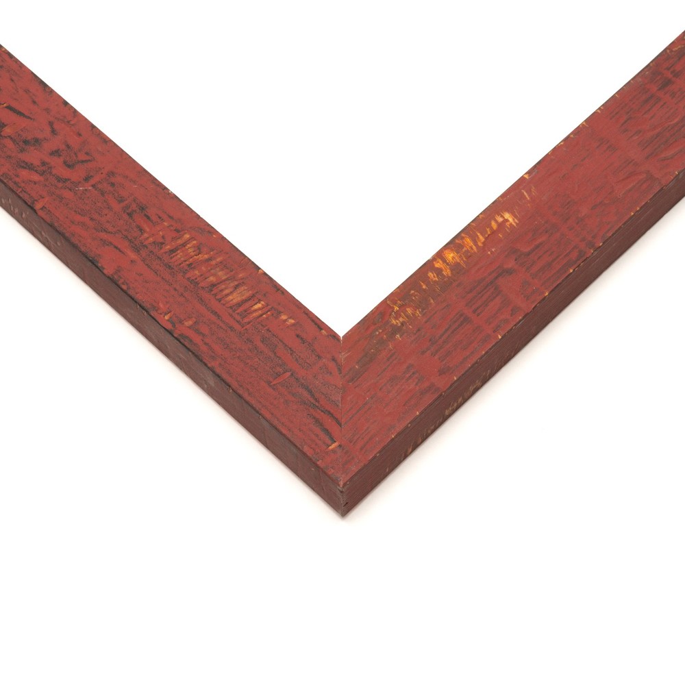 7×7 Frame Red Solid Wood Picture Frame Width 1.125 Inches | Interior Frame Depth