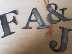 15” Tall Metal Letters A-Z and Numbers 0-9 FREE SHIPPING