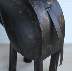Handcrafted Indian Metal Elephant Sculpture 17″ Interlude Home Decor Art
