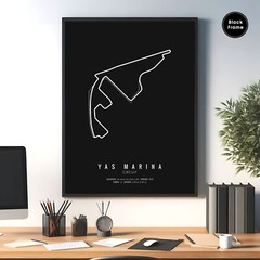 Yas Marina Circuit, F1 Circuit, F1 Circuit Wall Art, F1 Race Track, F1 Circuit