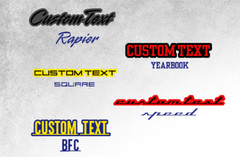 Custom Lazer Cut Car Acrylic Emblem Badge MULTI COLOR Customized Text Names/LOGO