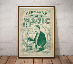1910 Hermann’s Art of Magic POSTER – Magician – Performer – Stage – Tricks