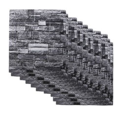 10 Pcs 3D Tile Red Brick Wall Sticker Self-adhesive Foam Panel Wallpaper 38*35