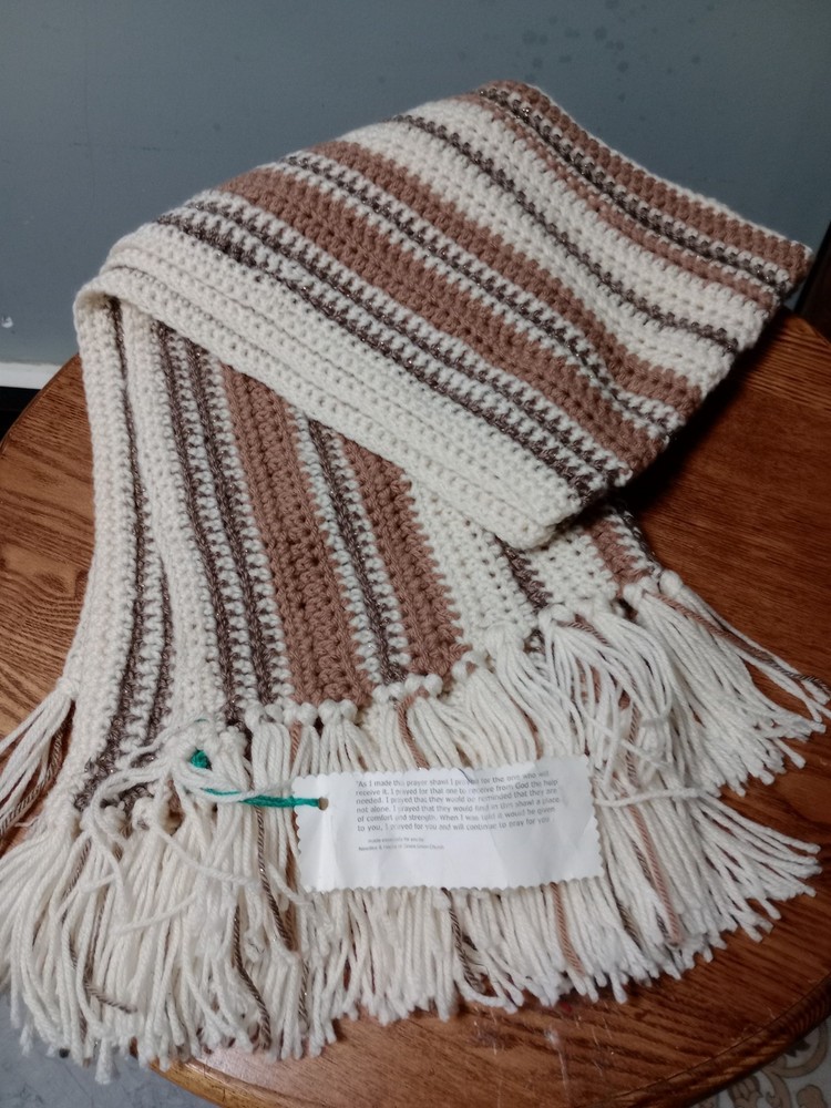 NEW-handmade – Crochet Prayer Shawl, Will donate % to choice charity of buyer