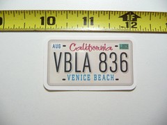 CALIFORNIA VENICE BEACH LICENSE PLATE SMALL STICKER DECAL PRIDE STATE