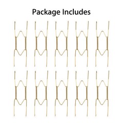 10PCS W-Shape Wall Display Plate Dish Hangers Hooks For Home Decor 6-16” Holder
