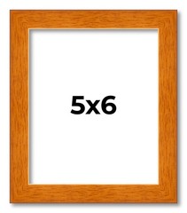 5×6 In Honey Brown Real Wood Picture Frame Width 0.75 inches | Interior Frame De