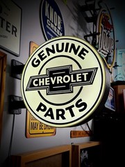 Chevrolet Genuine Parts Round LED Light Box | Double Sided RGB Option