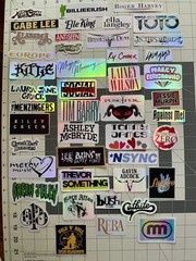 45 Rock Stickers Country R&B Pop Stickers Waterproof Holographic for Spec Order
