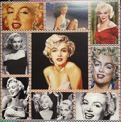 Marilyn Monroe – Collage Poster 7 x 7 Inches – Sticker Back – BEAUTIFUL