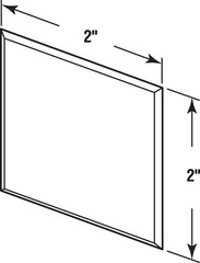 MP10866 Wall Protector, 2 In. x 2 In. Squares, Rigid Vinyl, White, Textured (…