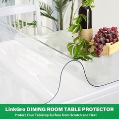 Linkgro Clear Plastictable Cover Protector Clear Vinyl Pvc Tablecloth