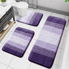 Bathroom Rugs Set 3 Piece, Extra Soft and Absorbent Bath Rugs, Machine Wash Dry