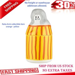 Raita-Armi Collectible Item, Orange – Yellow, White Stoneware, Hand Wash Only