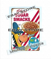 outdoor wall 1960s kellogg’s sugar smacks cereal magic hat trick metal tin sign