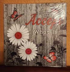 Inspirational Floral Butterfly Wall Plaques Set of 3 Canvas Wood