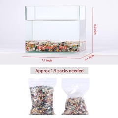 Mixed Crushed Crystal Chips Bulk 1lb 1200+Pcs Assorted Tumbled Stone Chips Na…
