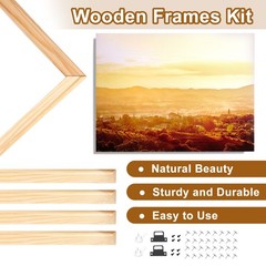 DIY Canvas Stretcher Bars, 15.75×19.69 Inch Removable Wooden Frames Kit