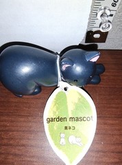 GARDEN Mascot BLACK Cat POLYRESIN Echo METAL Co. 6.5 cm TALL pair CATS Figures!2