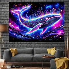 Blacklight Tapestry Glow In The Dark Tapestry UV Reactive Tapestry 78×59 Inches