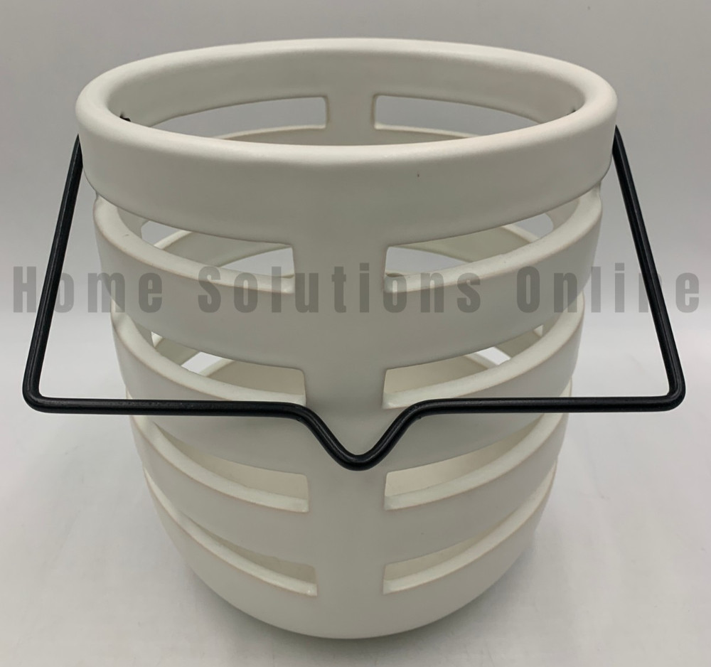Pottery Barn Mason Hanging Cachepots Ivory Medium #S9027