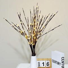 3 Pack Lighted Branches for Vase, Artificial Brown Twig Lights, 29IN 60 LED Warm