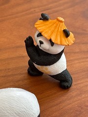 4 Panda Bear Figures Miniature Statue Sculpture Decor Garden Cake Topper 2 in