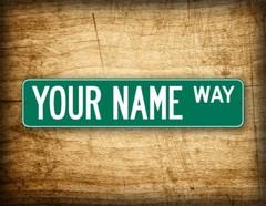 Custom 4″x18″ Green Street Sign Personalized Novelty Any Text Address Road Sign