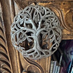 Small Tree of Life Ornaments Wall Sculpture, Home & Garden Decor, Handcrafted