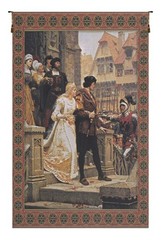 Call to Arms With Border Belgian Tapestry Wall Hanging Home Decor Wall Art