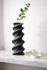 Spiral Tower Vase | Twisted Helix Sculpture | 3D Printed Matte | 4 Colors