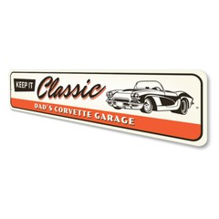 Chevy Corvette Keep it Classic Metal Sign Chevrolet Automotive Car Man Cave