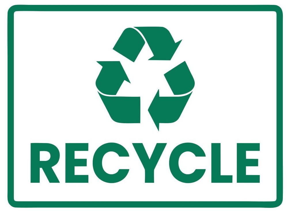 Recycle Safety Sign Sticker Decal Label D7364