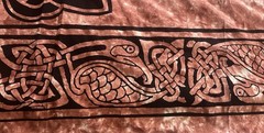 VTG 100% Cotton Textile Celtic Knot Design Wall Art Decor Full 77”x86” India