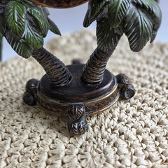 Vintage Picture Frame Bronze Tone Palm Tree Tropical Coastal Decor