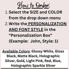 Custom Personalized Vinyl Lettering Name Decal Sticker Car Window Tumbler