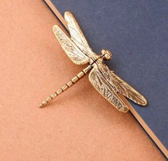 Brass Dragonfly Animal Statue Small Sculpture Tabletop Figurine Home Decor Gifts