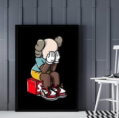 Set of 3 Athlete Kaws Art pieces canvas wall art home decor