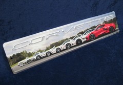 CORVETTE EVOLUTION ~ 24″ Embossed Metal Sign ~ Garage Man Cave Bar ~ MADE in USA
