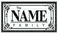 Personalized Family Name Vinyl Wall Decal YOUR NAME Customized Various Sizes