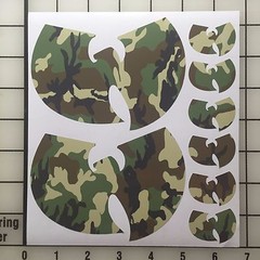 Wu Tang Street Wear Set 5″ & 1.5″ Camo Vinyl Decal Sticker Set – Free Shipping