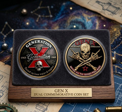 Gen X Skull Vintage Commemorative Challenge Coin