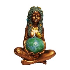 Homnova Mother Earth Statue, Fertility Nature Gaia Goddess Statue, Wiccan Altar