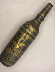 Vintage Decorative Bottle Bronze Indian Figure Engraveded 12 “⭐