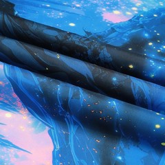 Blacklight Starry Night Tree Tapestry, UV Reactive Neon Willow Tree of Life Wall