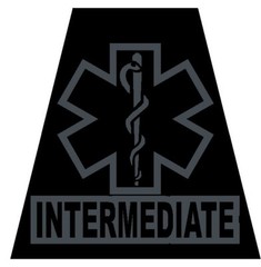 Reflective subdued Black EMT PARAMEDIC AEMT Tetrahedron Helmet Decal You Pick