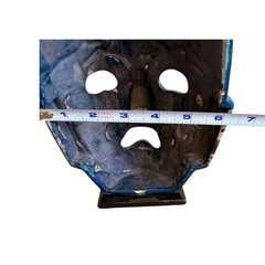 Vintage Mexican Stone Mosaic Mask Lapis Lazuli Abalone Aztec Mayan Folk Art 8in