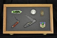 Two Timbers Medium Display Case Oak Finish 2″x9″x15″ Knife Arrowhead Pins