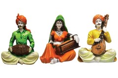 Home Decor Rajasthani Cultural Showpiece Polyresin Figurines Sculpture Statue
