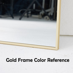 Gold Arched Wall Mounted Bathroom Metal Frame Vanity Mirror w/Shatterproof Glass